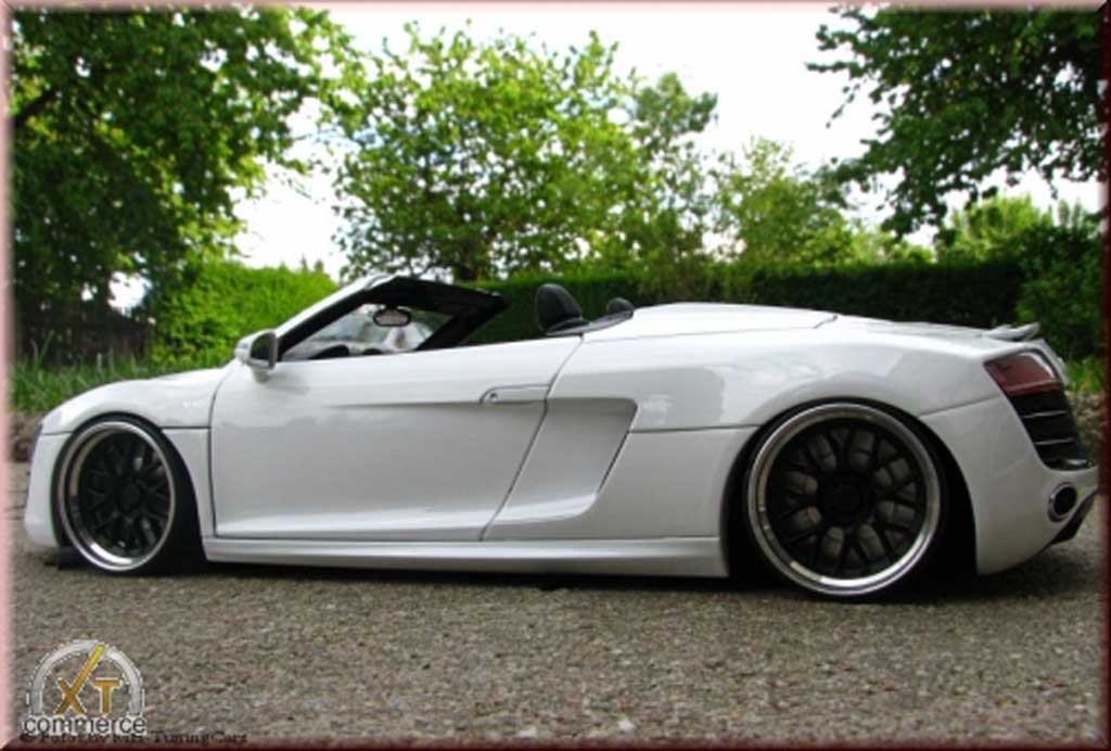 Audi R8 Spyder 1/18 Kyosho Spyder wit V10 jantes 21 pouces rabaissee modelauto
