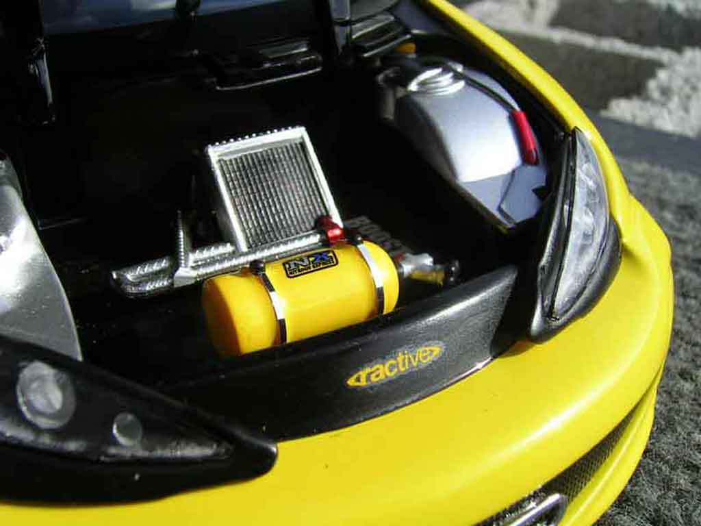 Peugeot 206 WRC tuning geel 1/18 Solido