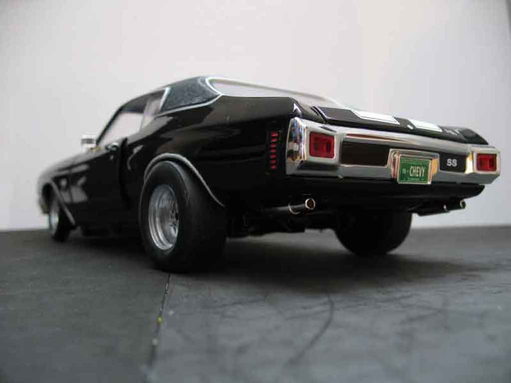 Chevrolet Chevelle tuning 1970 ss zwart jantes drag 1/18 Ertl