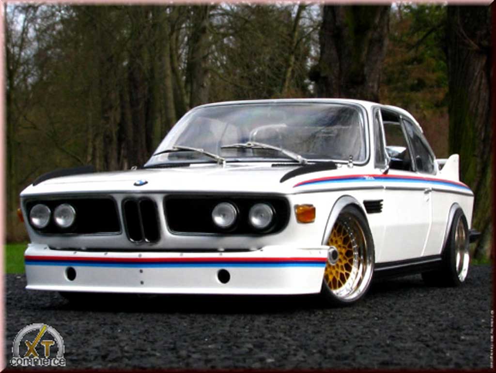 Bmw 3.0 CSL 1/18 Autoart CSL wit kit deco csl l modelauto