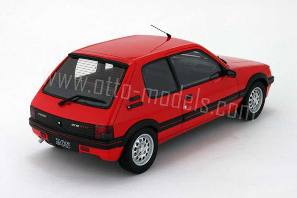 Peugeot 205 GTI 1/18 Ottomobile GTI 1.6 rood vallelunga 1991 phase 2 modelauto