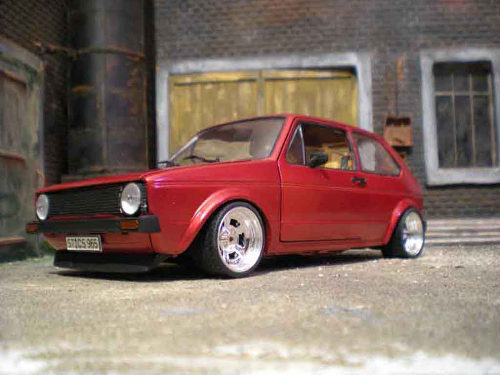 Volkswagen Golf 1 GTI 1/18 Solido jantes bords larges 1 GTI gros deport german look modelauto