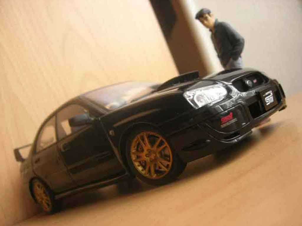Subaru Impreza WRX STI 2003 zwart 1/18 Autoart