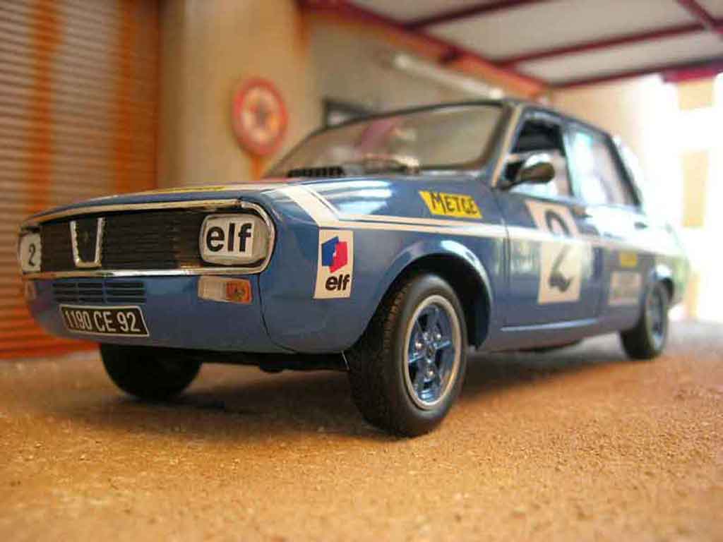 Renault 12 Gordini 1/18 Solido Gordini rallye #2 blauw modelauto