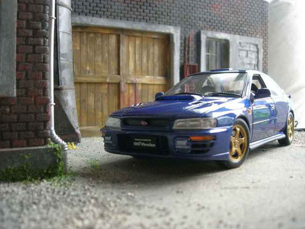 Subaru Impreza STI GT Turbo wrx blauw 1/18 Autoart