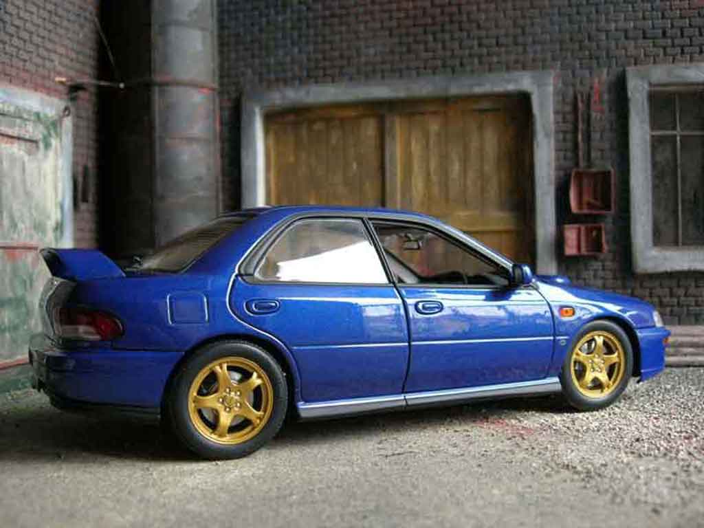 Subaru Impreza STI GT Turbo wrx blauw 1/18 Autoart