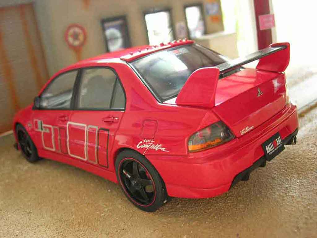 Mitsubishi Lancer Evolution IX rallye art rood 1/18 Autoart