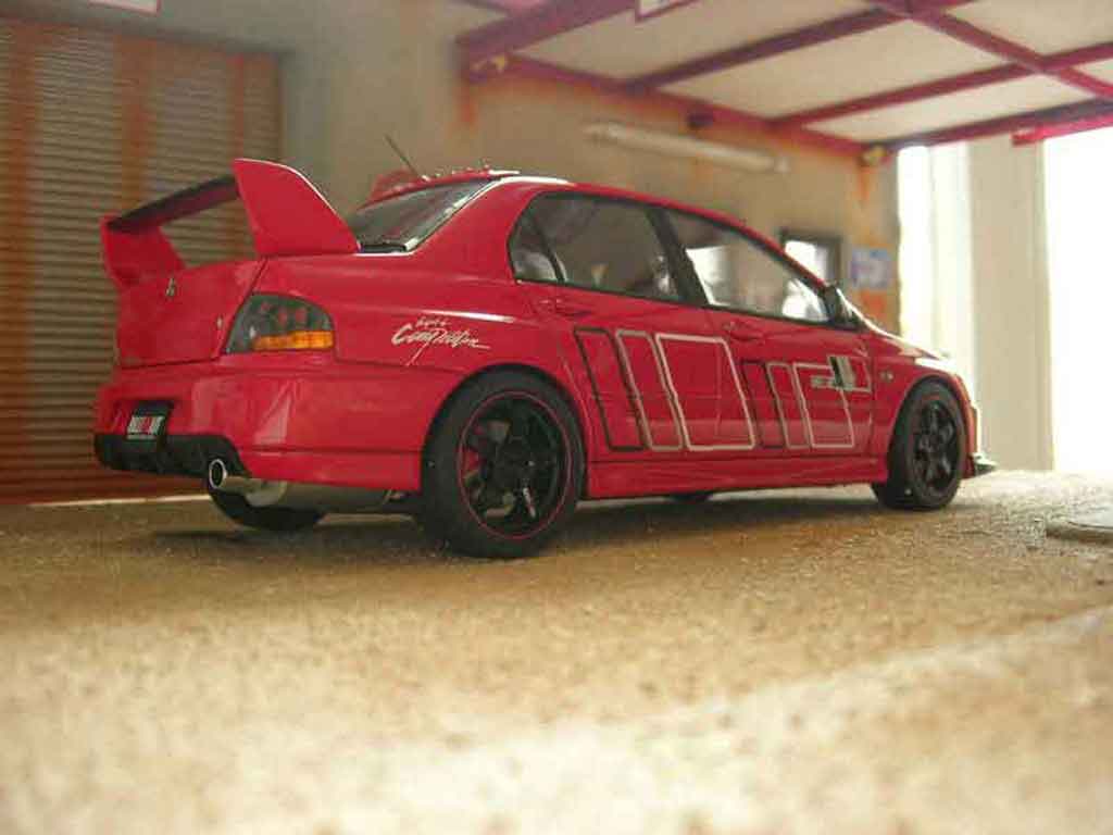Mitsubishi Lancer Evolution IX rallye art rood 1/18 Autoart