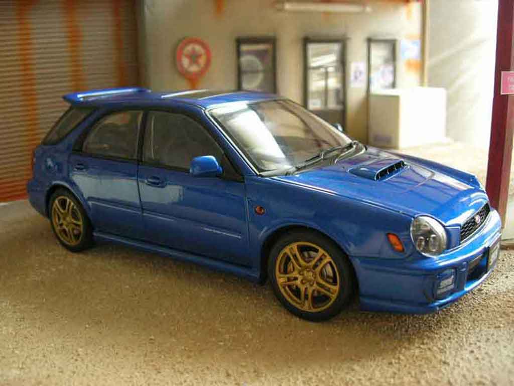 Subaru Impreza STI blauw 1/18 Autoart