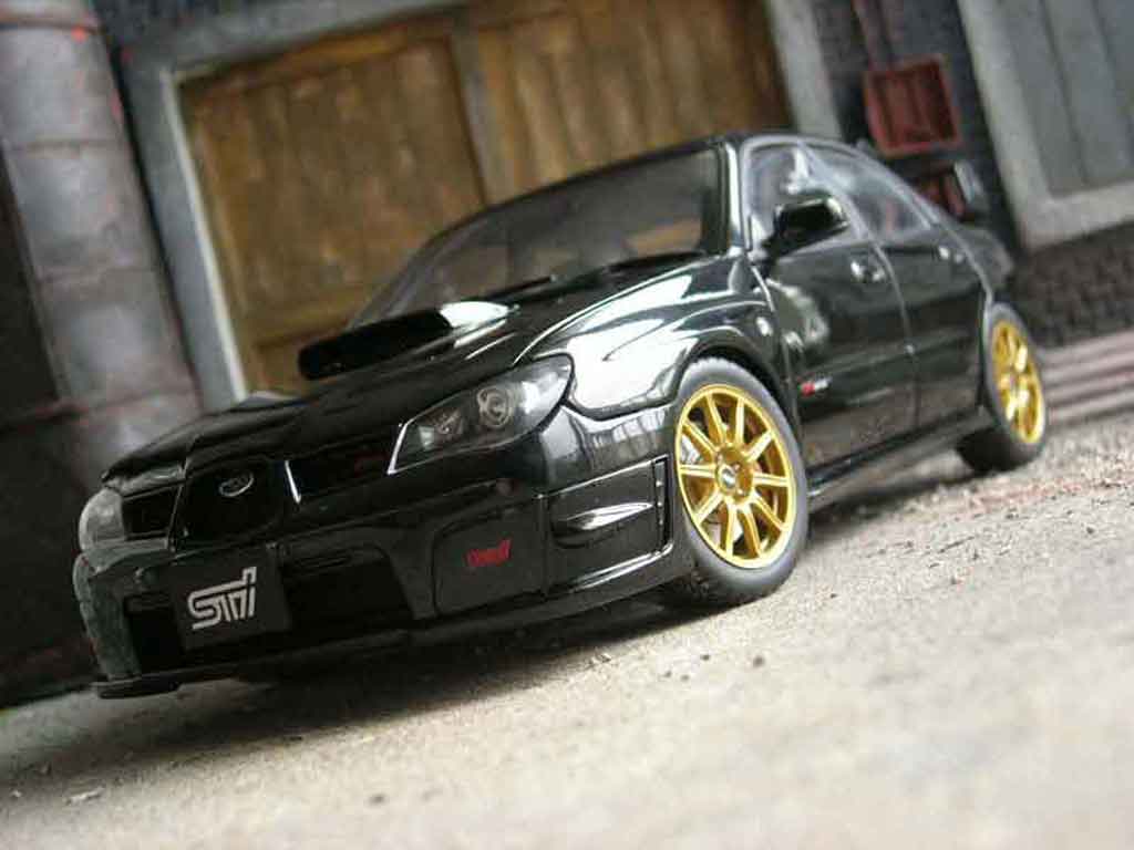 Subaru Impreza WRX 1/18 Autoart STI WRX 2006 zwart modelauto