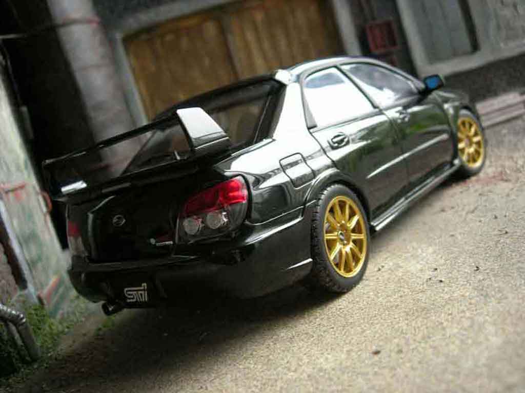 Subaru Impreza WRX STI 2006 zwart 1/18 Autoart