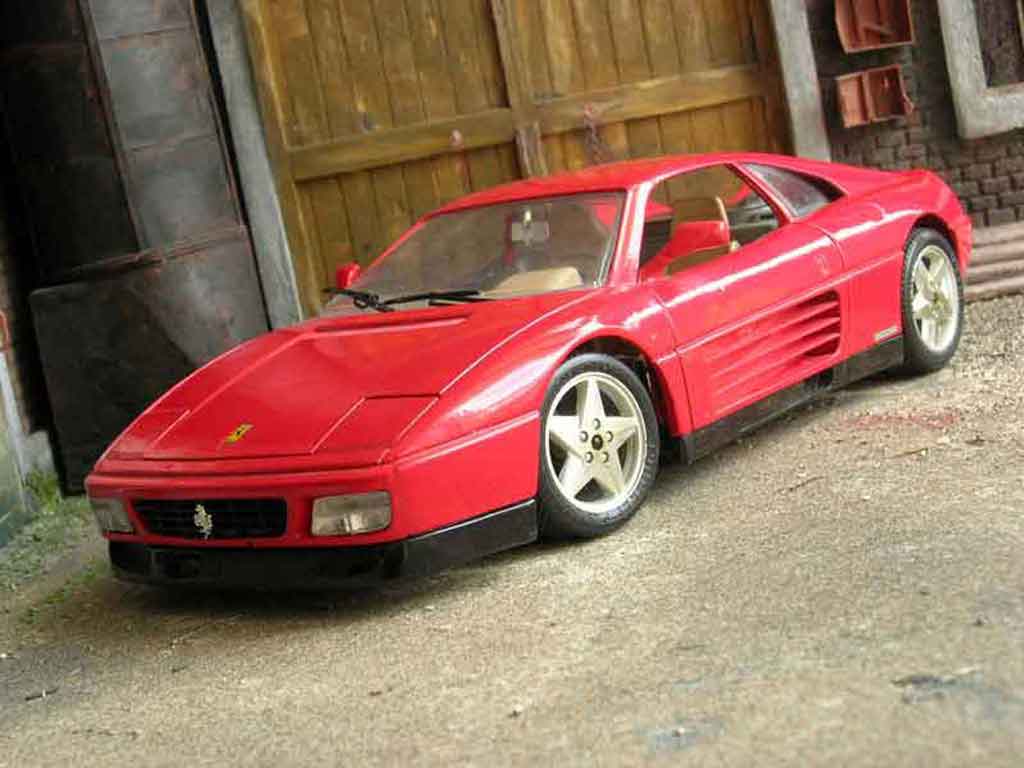 Ferrari 348 TB 1/18 Burago TB rood modelauto