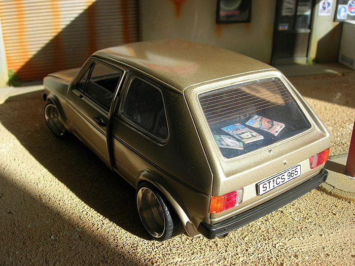 Volkswagen Golf GTI 1 german look swap moteur audi tt jantes bords larges 1/18 Solido