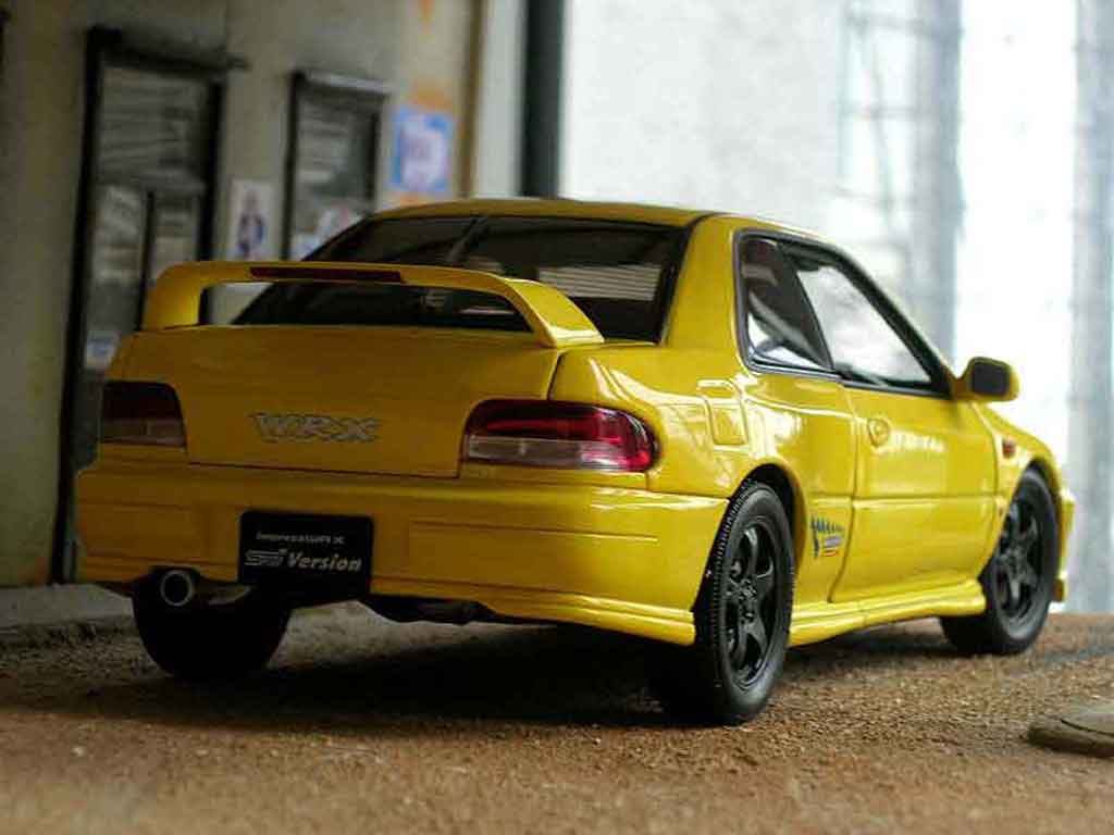 Subaru Impreza WRX Type R 1/18 Autoart WRX Type R gt turbo sti geel modelauto
