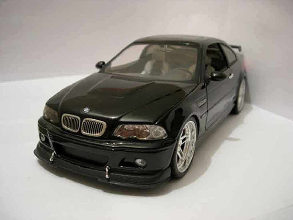 Bmw M3 E46 1/18 Jada Toys tuning E46 ac schnitzer s3 zwart modelauto