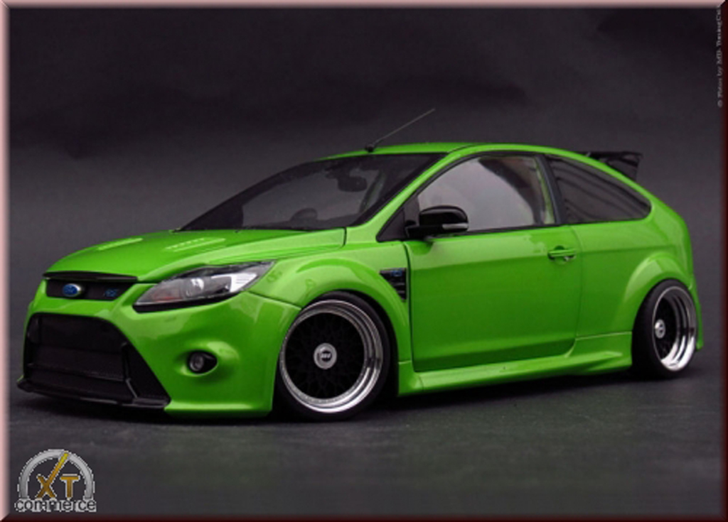 Ford Focus RS groen 2010 jantes BBS 18 pouces 1/18 Minichamps