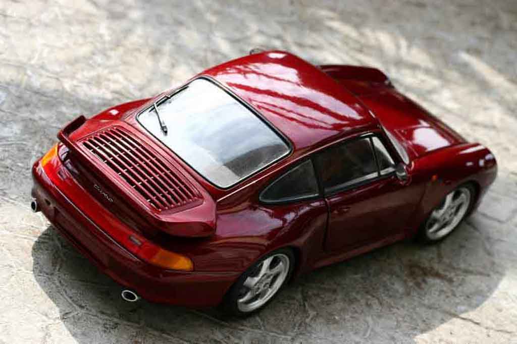 Porsche 993 Turbo 1/18 Ut Models Turbo bordeau modelauto