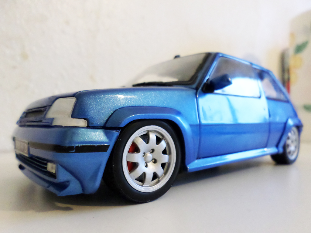 Renault 5 Turbo GT jantes speedline 1 pouces blauw 1/18 Norev