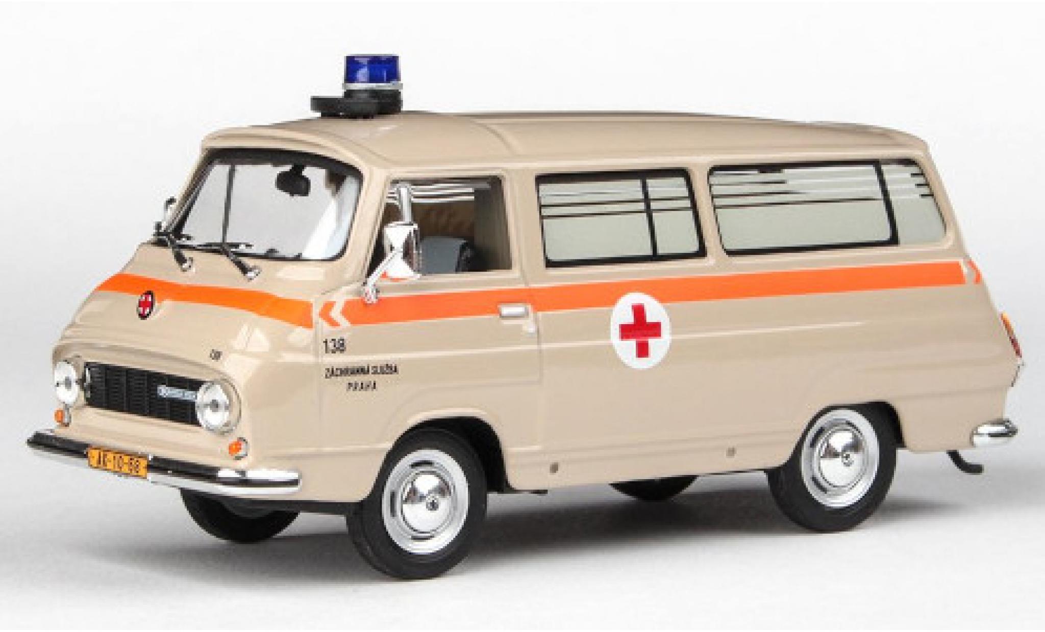 Skoda 1203 1/43 Abrex Mikrobus Sanitka - Zachranka (CZ) 1974 modelauto