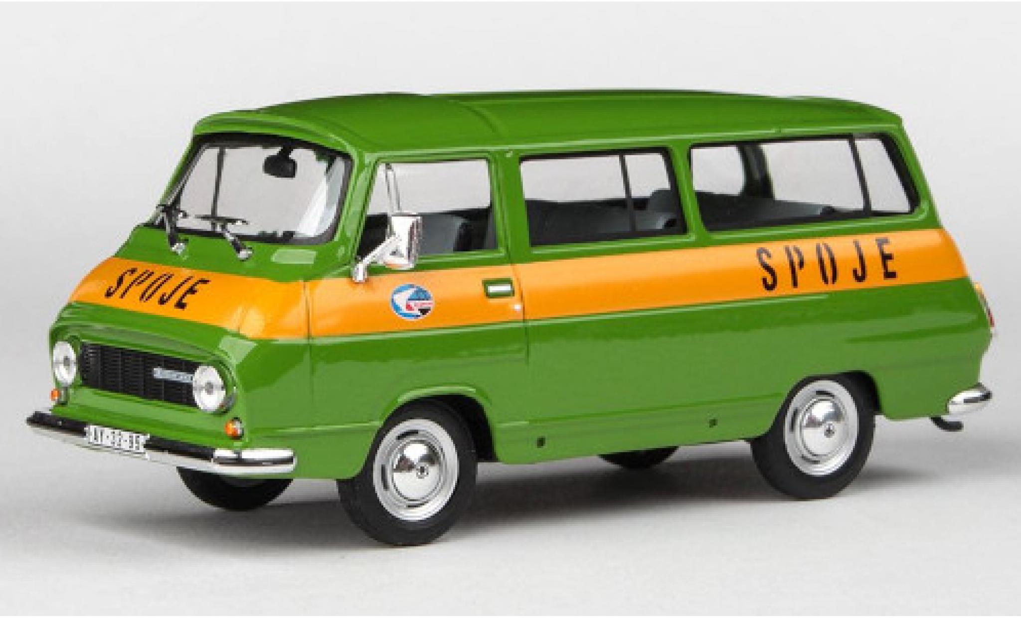 Skoda 1203 1/43 Abrex Mikrobus groen Spoje 1974 modelauto