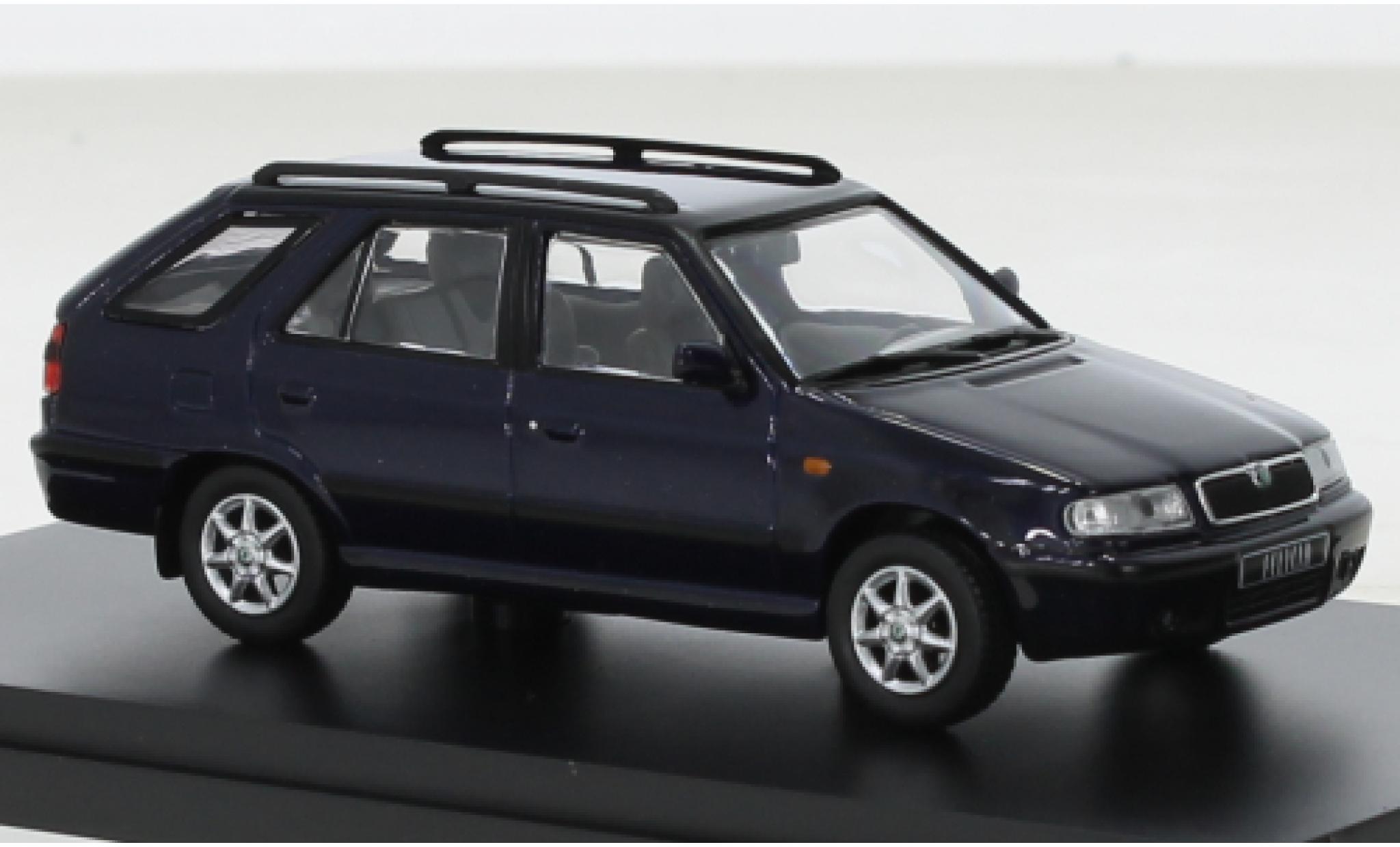 Skoda Felicia 1/43 Abrex FL Combi metallic blauw 1998 modelauto