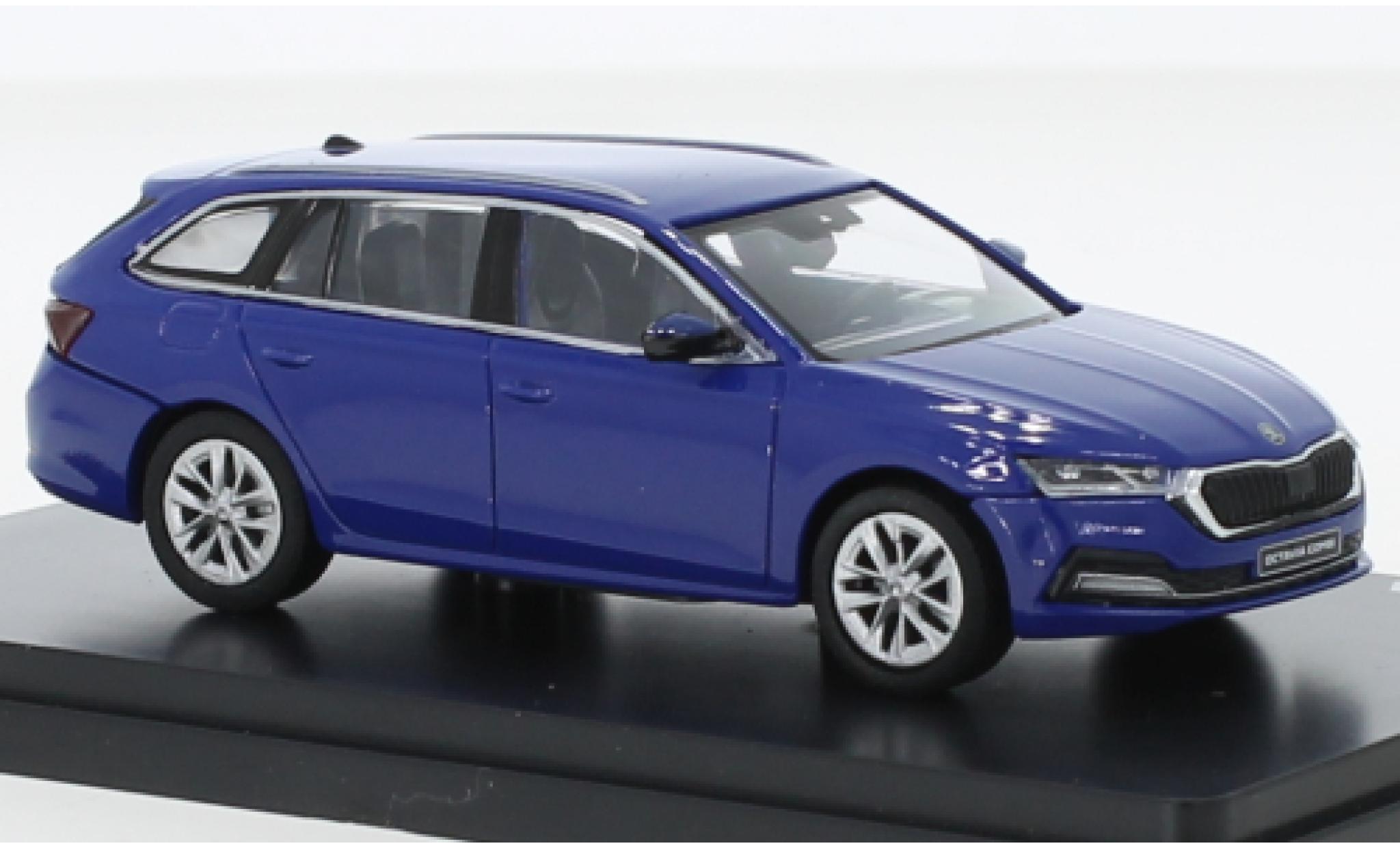 Skoda Octavia 1/43 Abrex IV Combi blauw 2020 modelauto