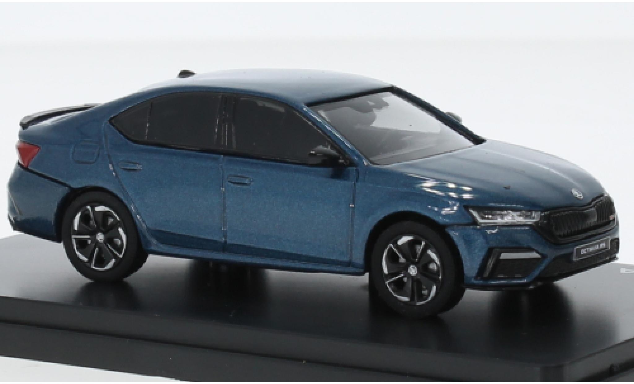Skoda Octavia 1/43 Abrex IV RS metallic blauw 2020 modelauto