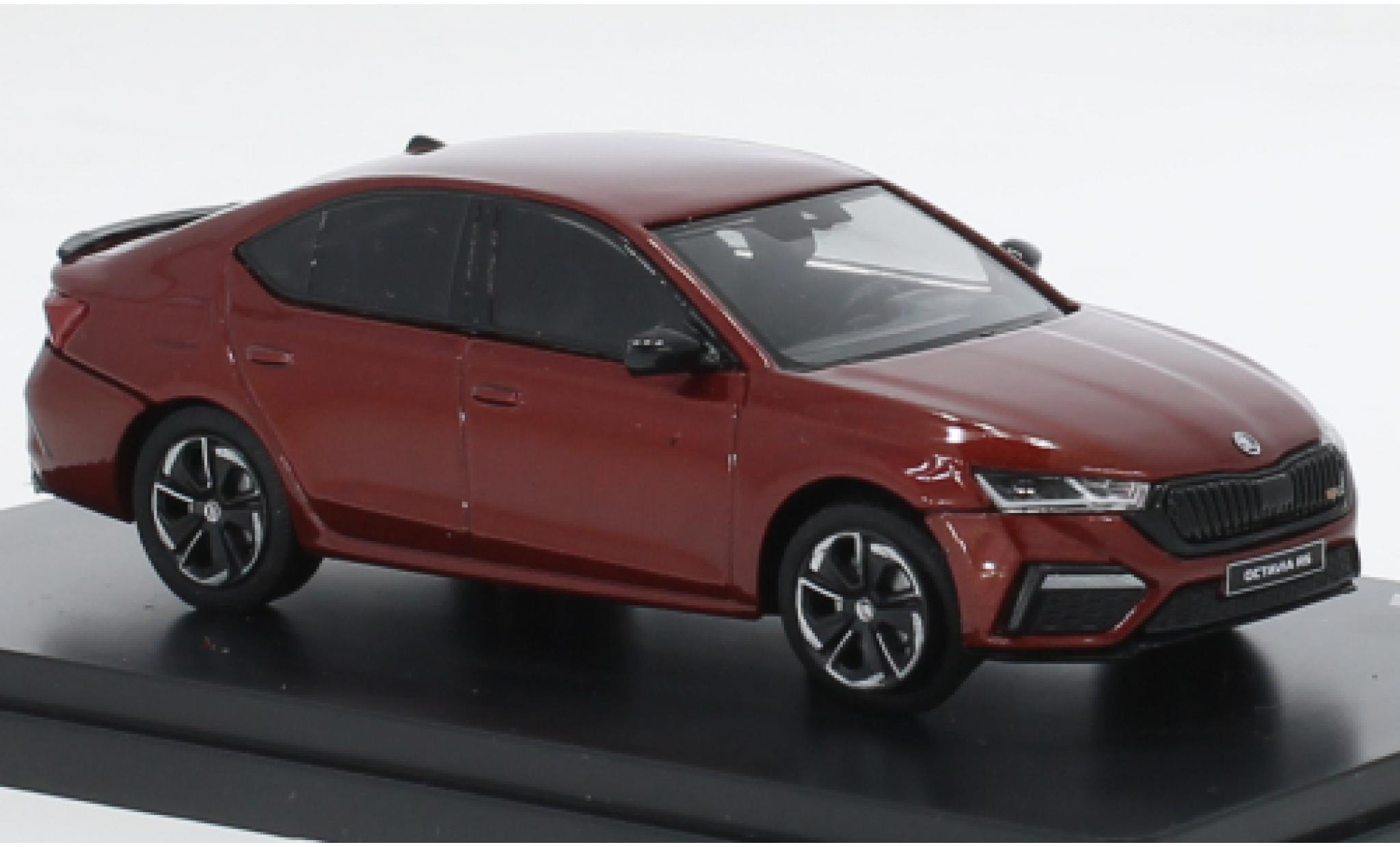 Skoda Octavia 1/43 Abrex IV RS metallic oranje 2020 modelauto