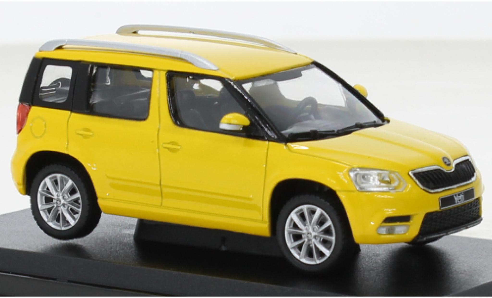 Skoda Yeti 1/43 Abrex geel 2013 modelauto