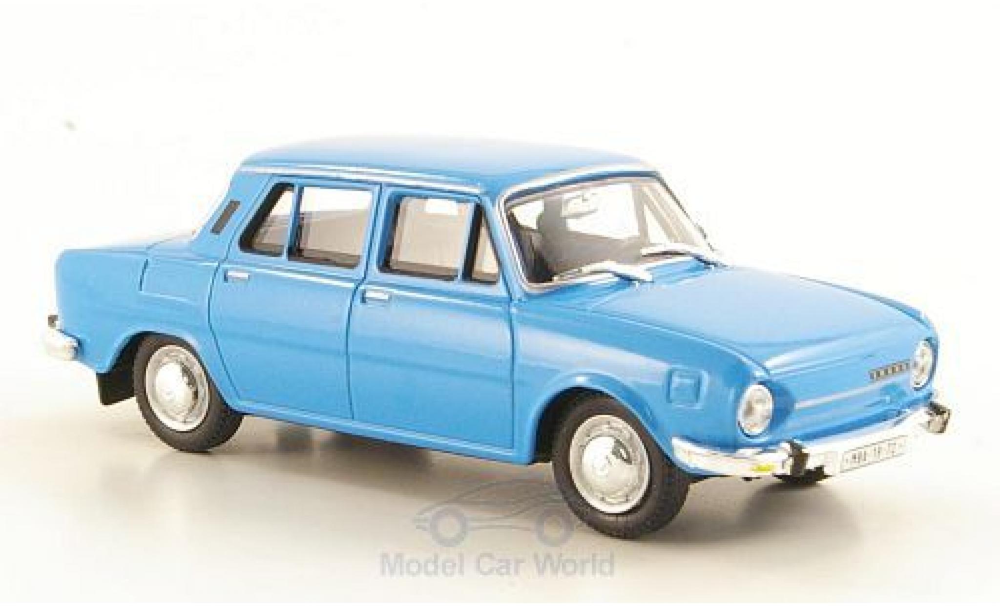 Skoda 110 1/43 Abrex L blauw 1973 modelauto