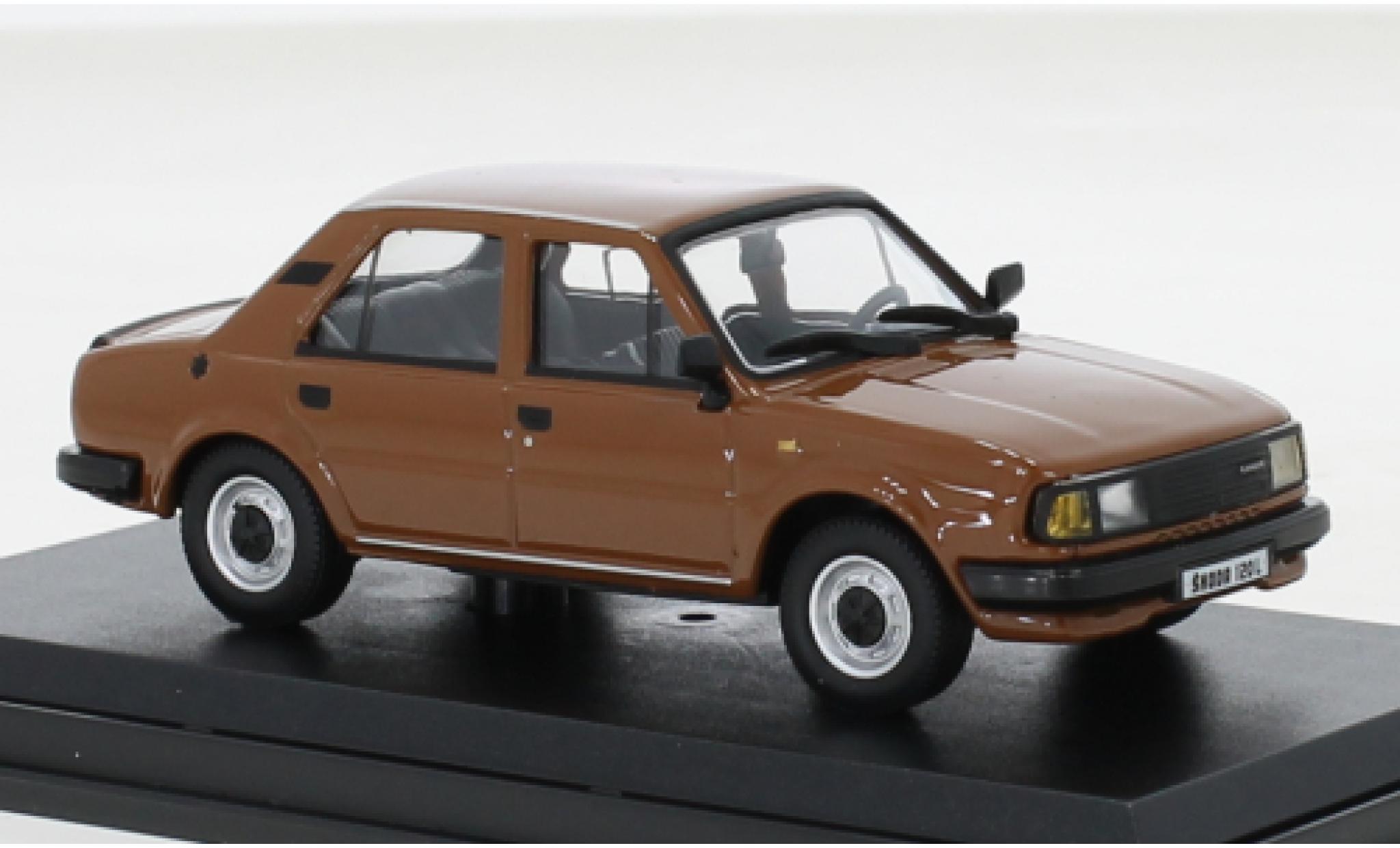 Skoda 120 1/43 Abrex L bruin 1984 1:43 modelauto