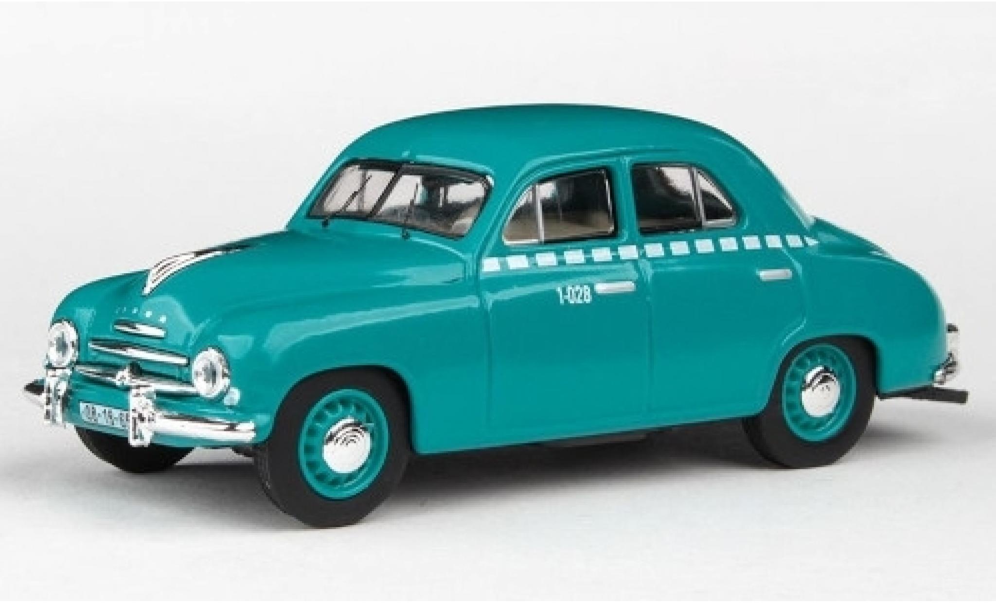 Skoda 120 1/43 Abrex 1 t&uuml;rkis Taxi 1956 modelauto