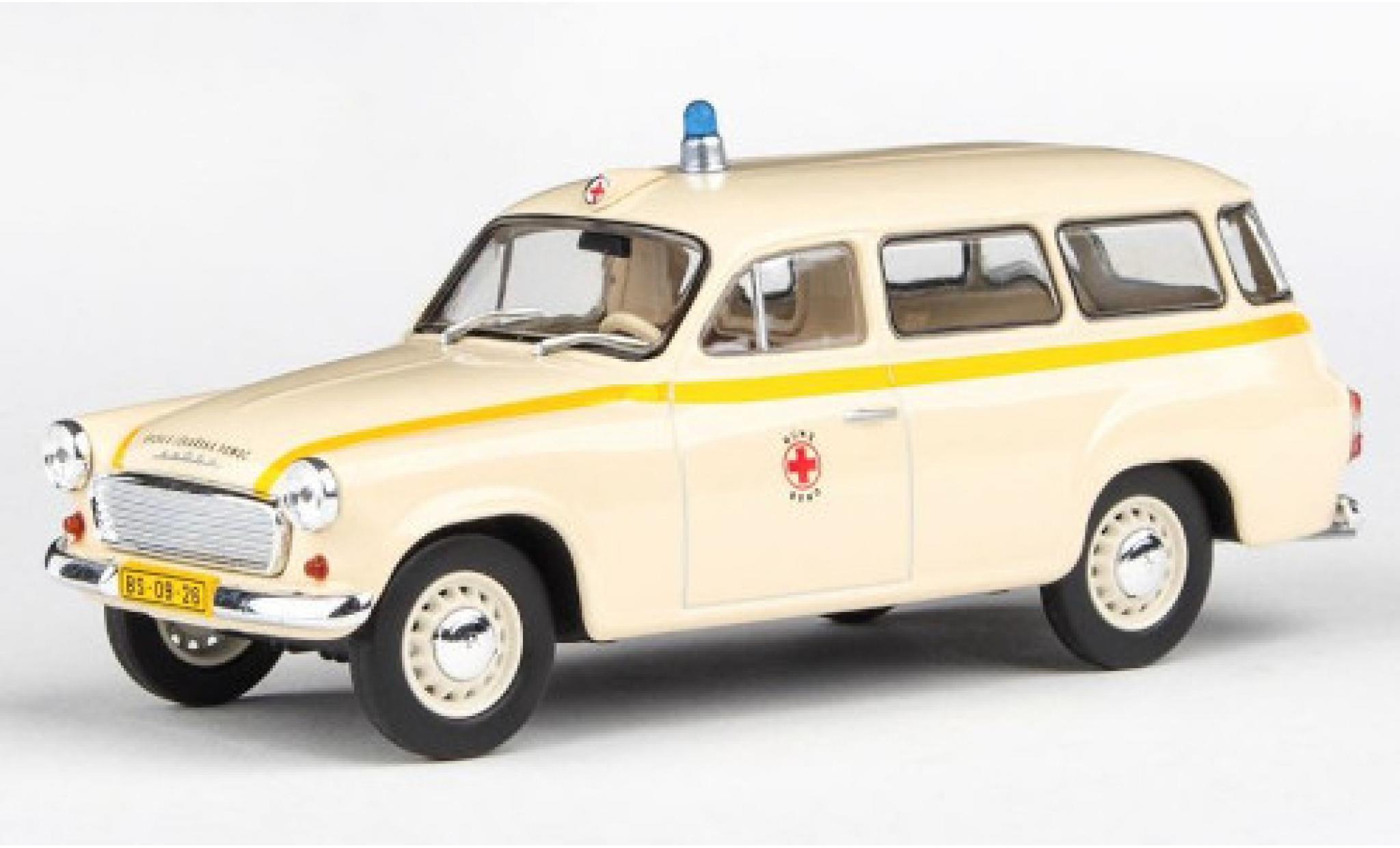 Skoda 120 1/43 Abrex 2 Ambulance Sanitka Zachranna Sluzba Praha (CZ) 1964 modelauto