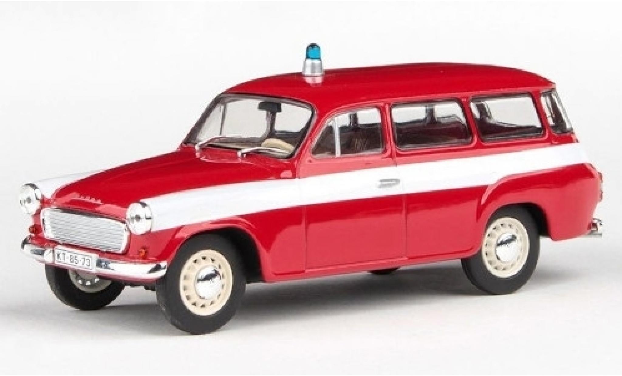 Skoda 120 1/43 Abrex 2 Brandweer Tschechien 1965 modelauto