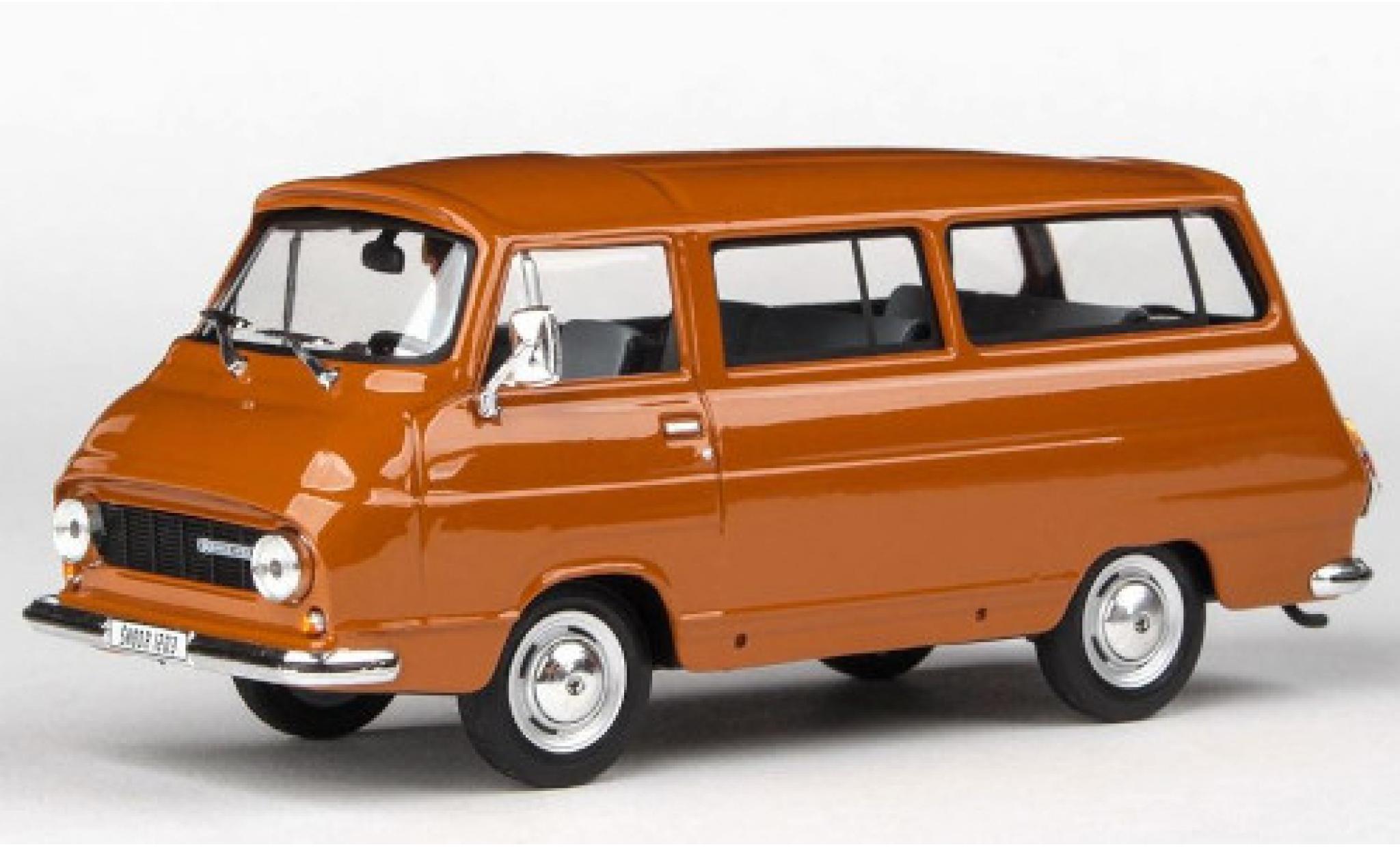 Skoda 1203 1/43 Abrex Mikrobus bruin 1974 modelauto