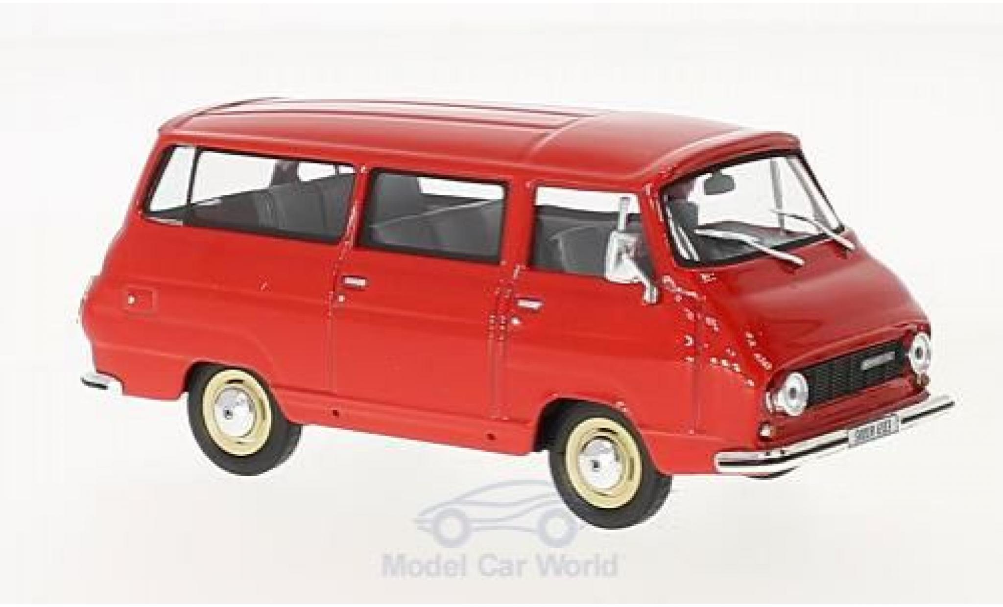 Skoda 1203 1/43 Abrex Mikrobus rood 1974 modelauto