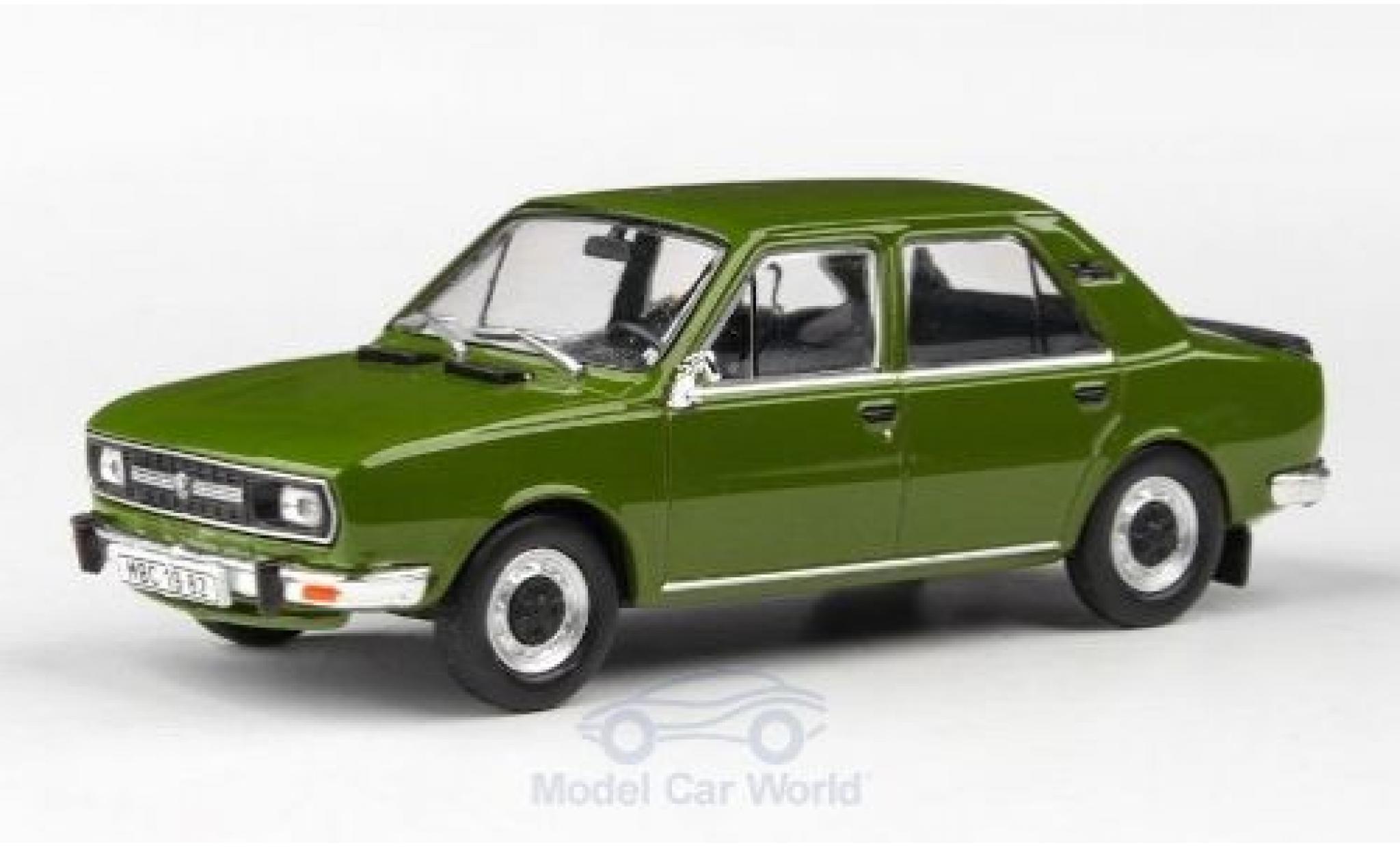 Skoda 120 1/43 Abrex L oliv 1982 modelauto