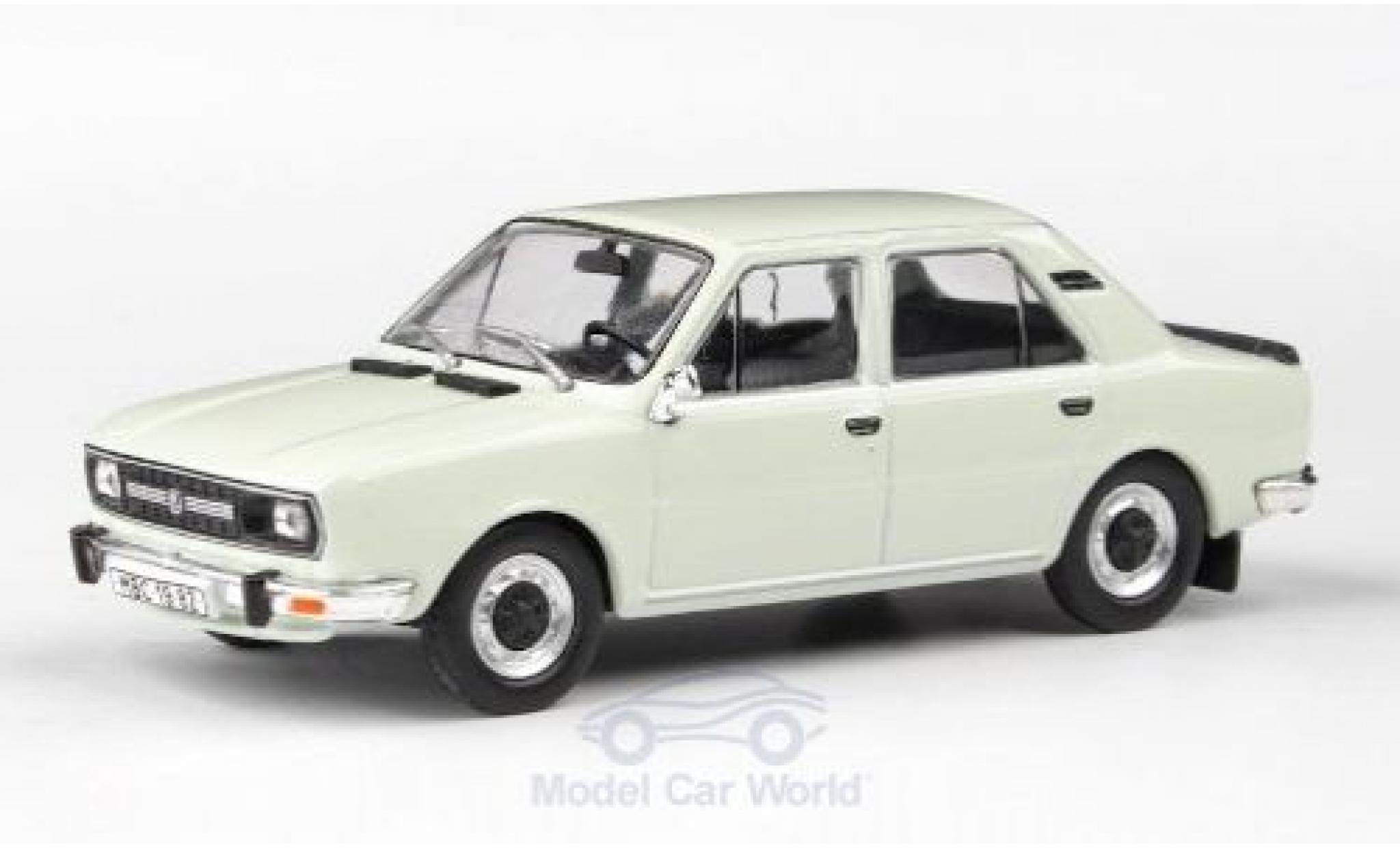 Skoda 120 1/43 Abrex L wit 1982 modelauto