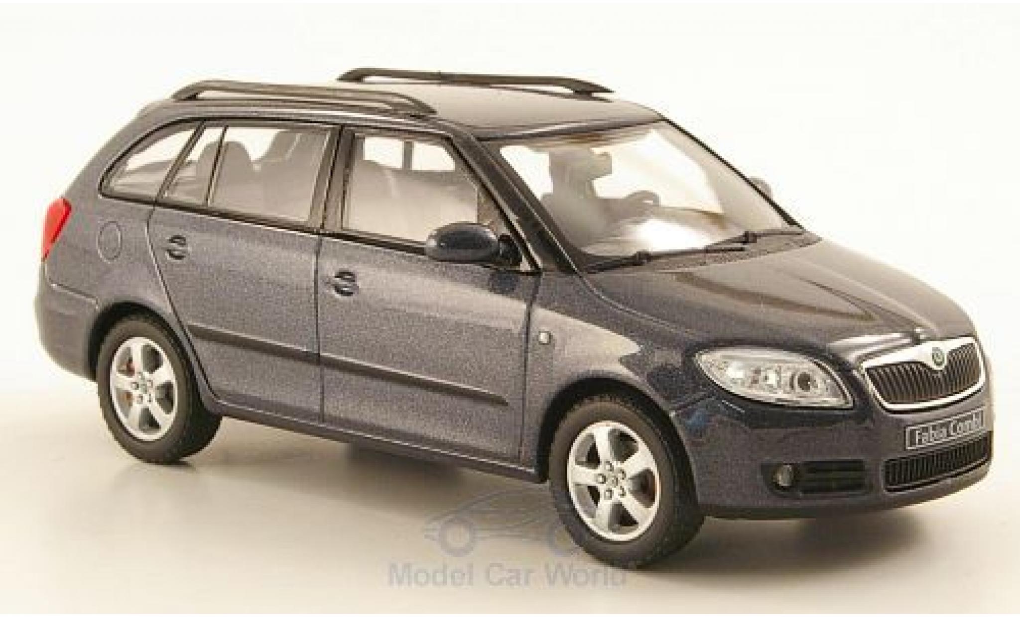 Skoda Fabia 1/43 Abrex II Combi metallic grijs modelauto