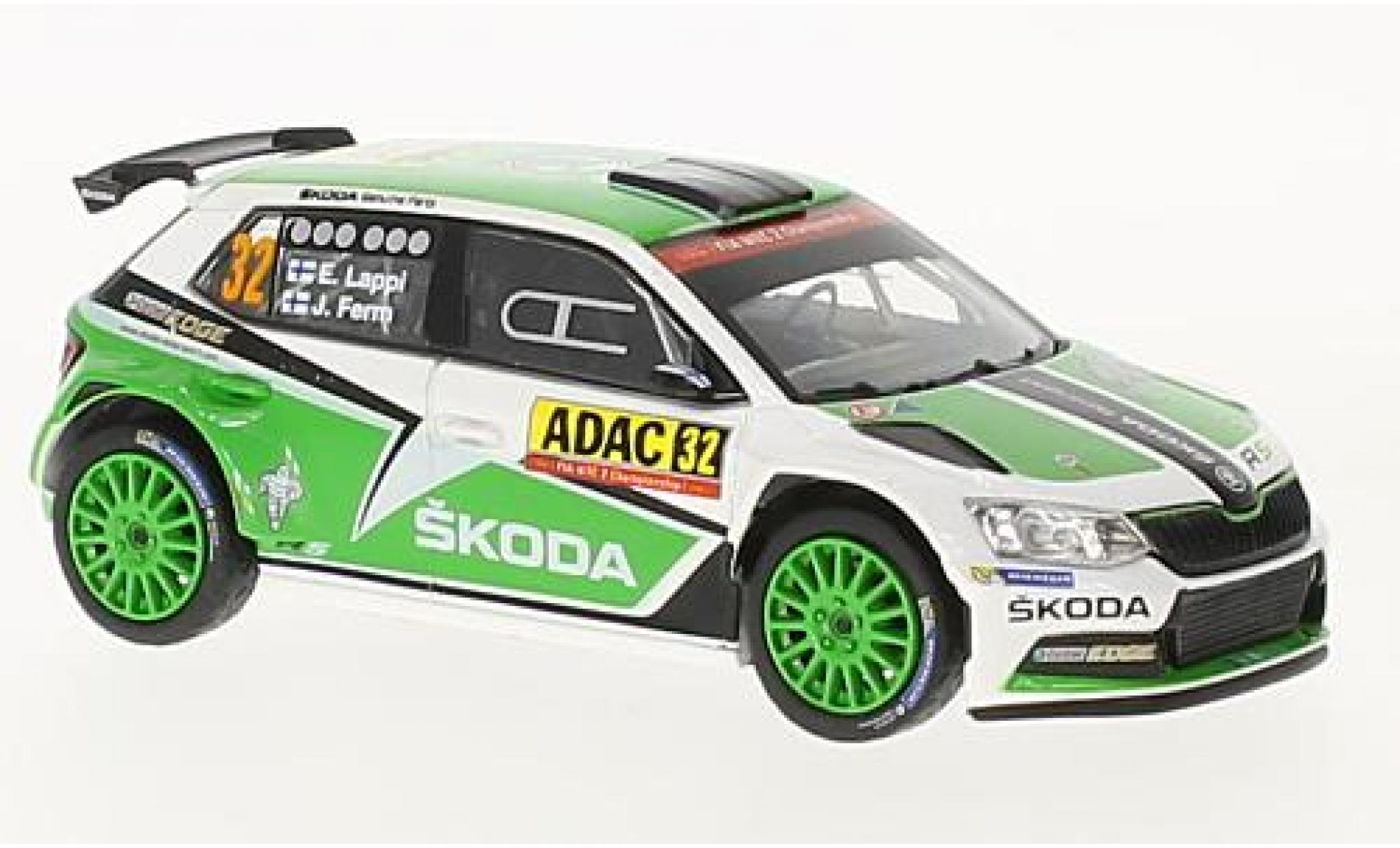 Skoda Fabia 1/43 Abrex III R5 No.32 Rallye WM Rallye Deutschland 2016 E.Lappi/J.Ferm modelauto