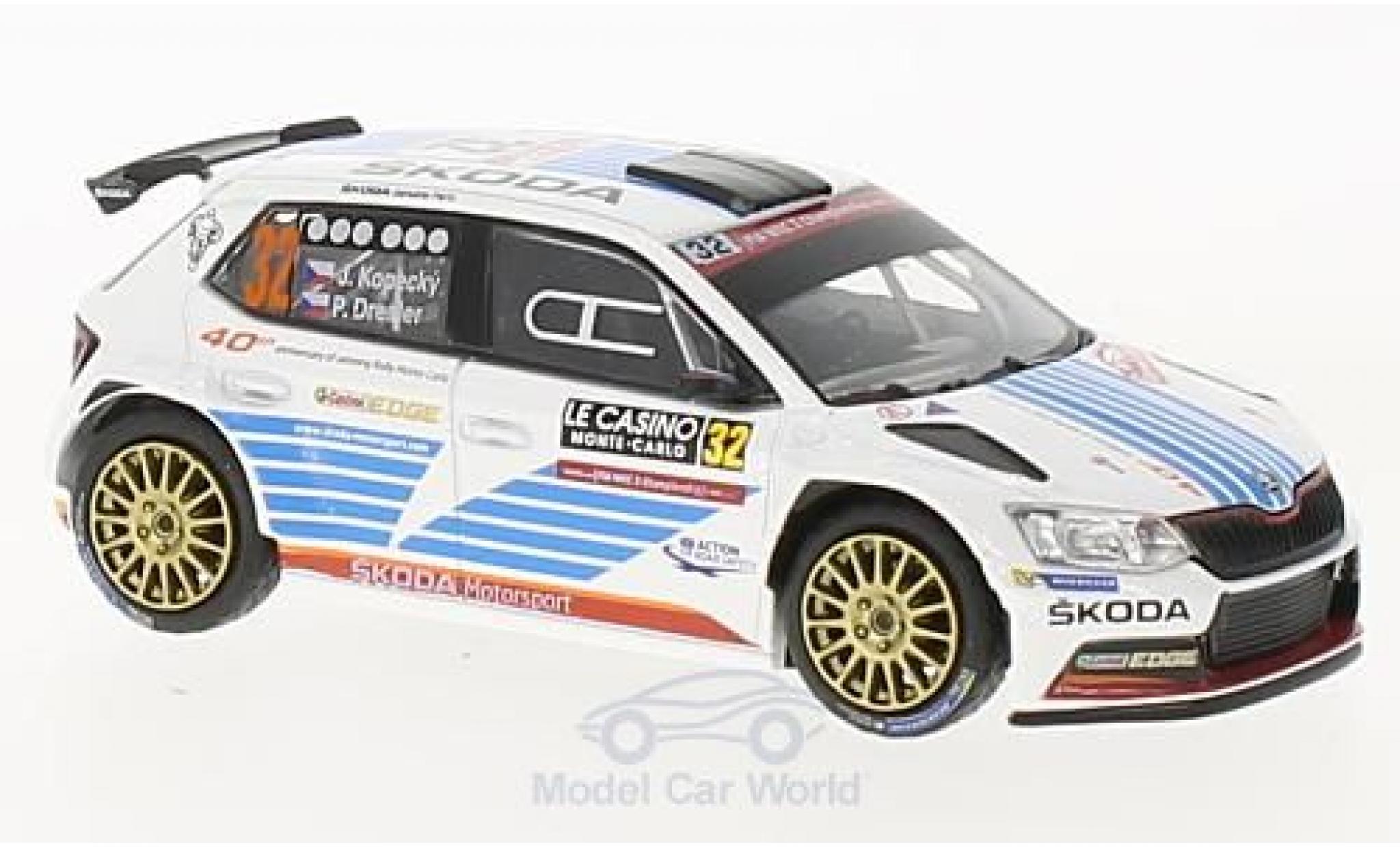 Skoda Fabia 1/43 Abrex III R5 No.32 Rallye WM Rallye Monte Carlo 2017 J.Kopecky/P.Dresler modelauto