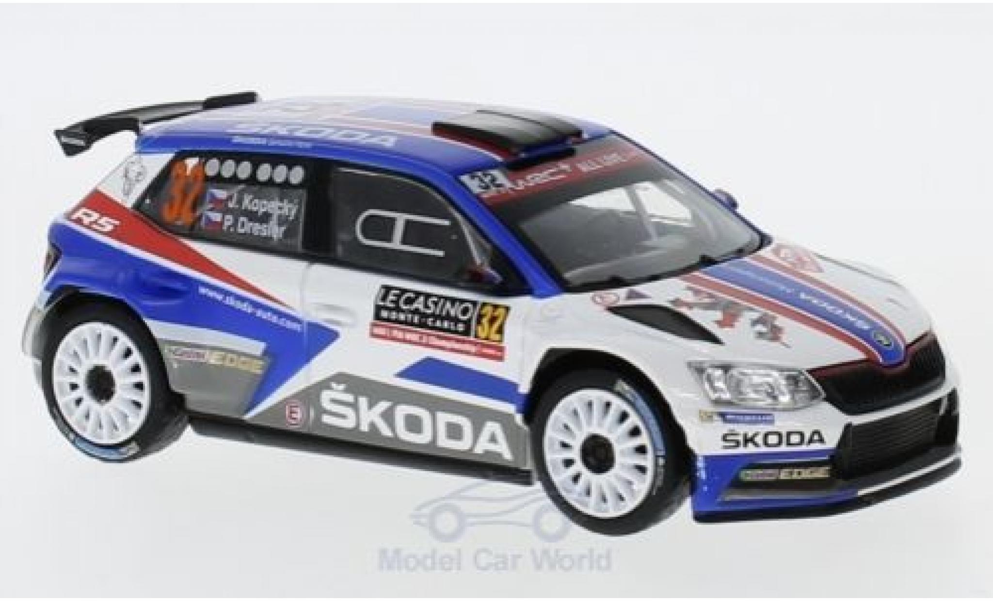 Skoda Fabia 1/43 Abrex III R5 No.32 Rallye WM Rallye Monte Carlo 2018 J.Kopecky/Dresler modelauto