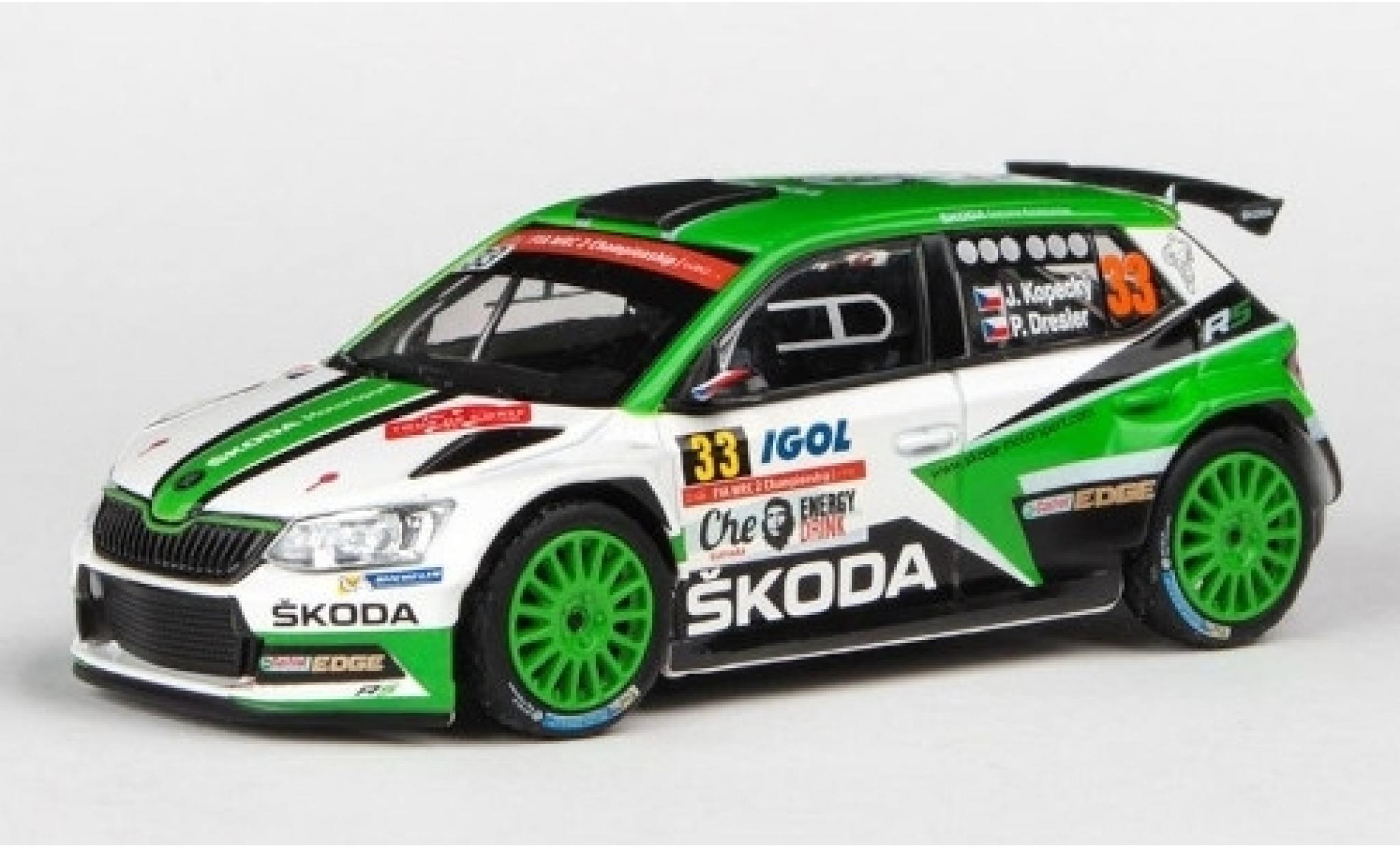 Skoda Fabia 1/43 Abrex III R5 No.33 Che Guevara Energy Drink Rallye WM Tour de Corse 2017 J.Kopecky/P.Dresler modelauto