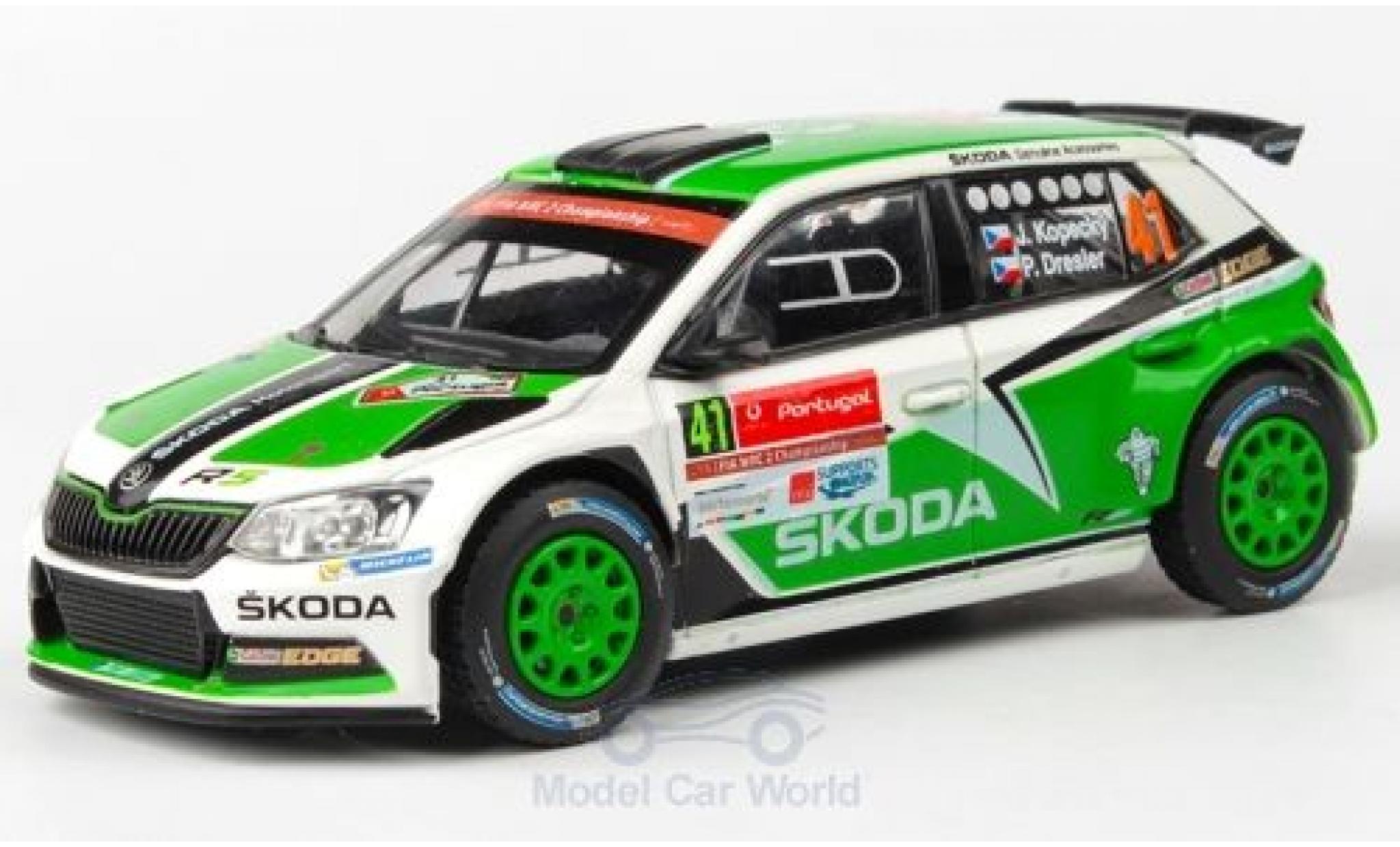 Skoda Fabia 1/43 Abrex III R5 No.41 Rallye WM Rallye Portugal 2016 J.Kopecky/P.Dresler modelauto
