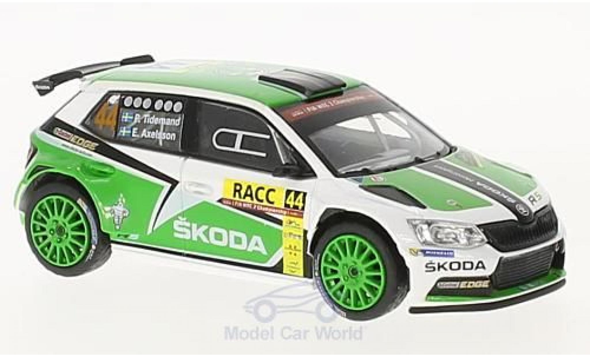 Skoda Fabia 1/43 Abrex III R5 No.44 Rallye WM Rallye Catalunya 2015 P.Tidemand/E.Axelsson modelauto