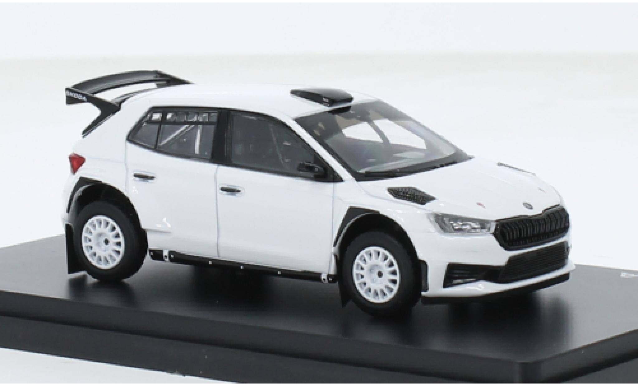 Skoda Fabia 1/43 Abrex IV RS Rallye2 wit 2022 1:43 modelauto