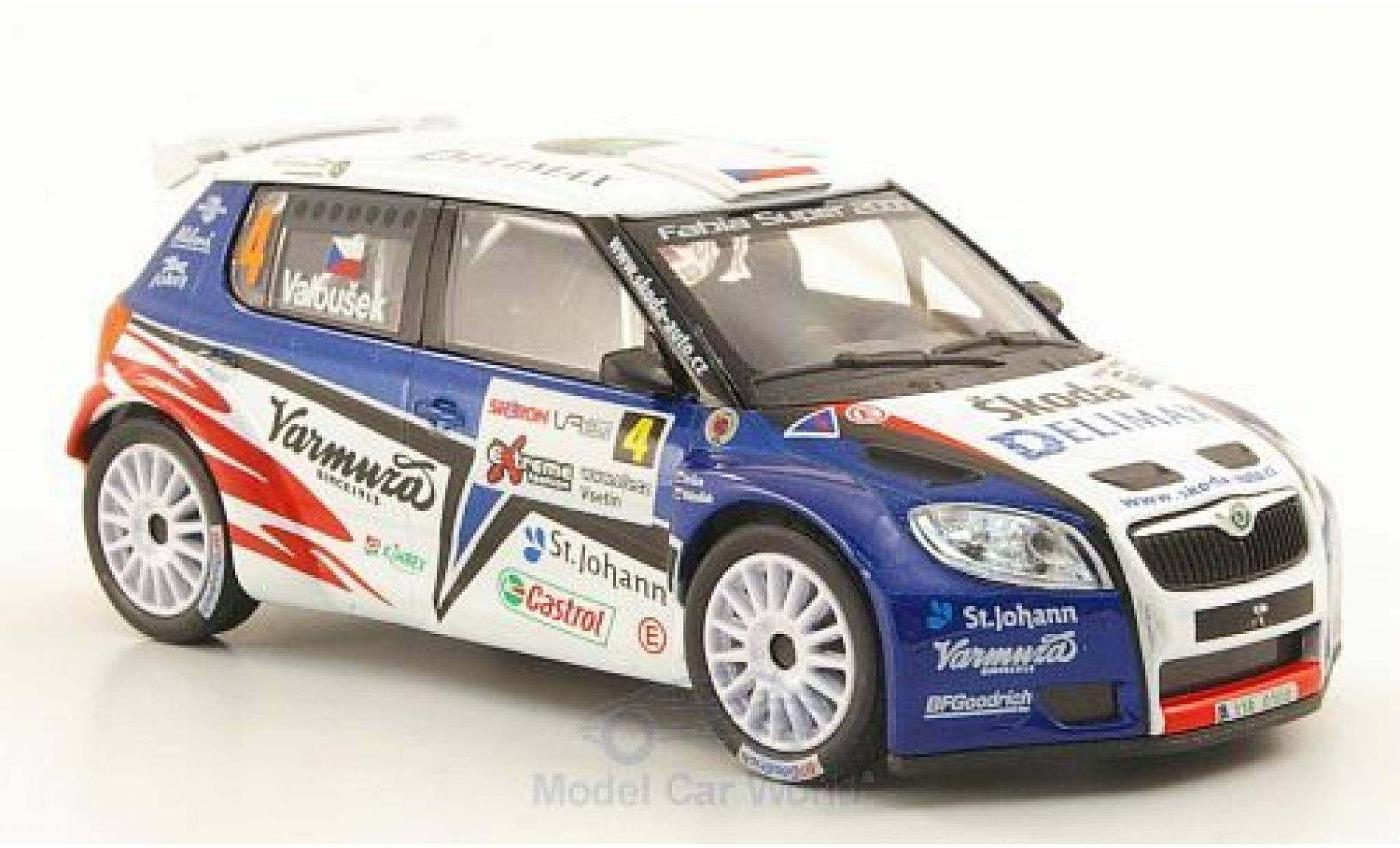 Skoda Fabia 1/43 Abrex S2000 No.4 Delimax Rally Valasska 2010 modelauto