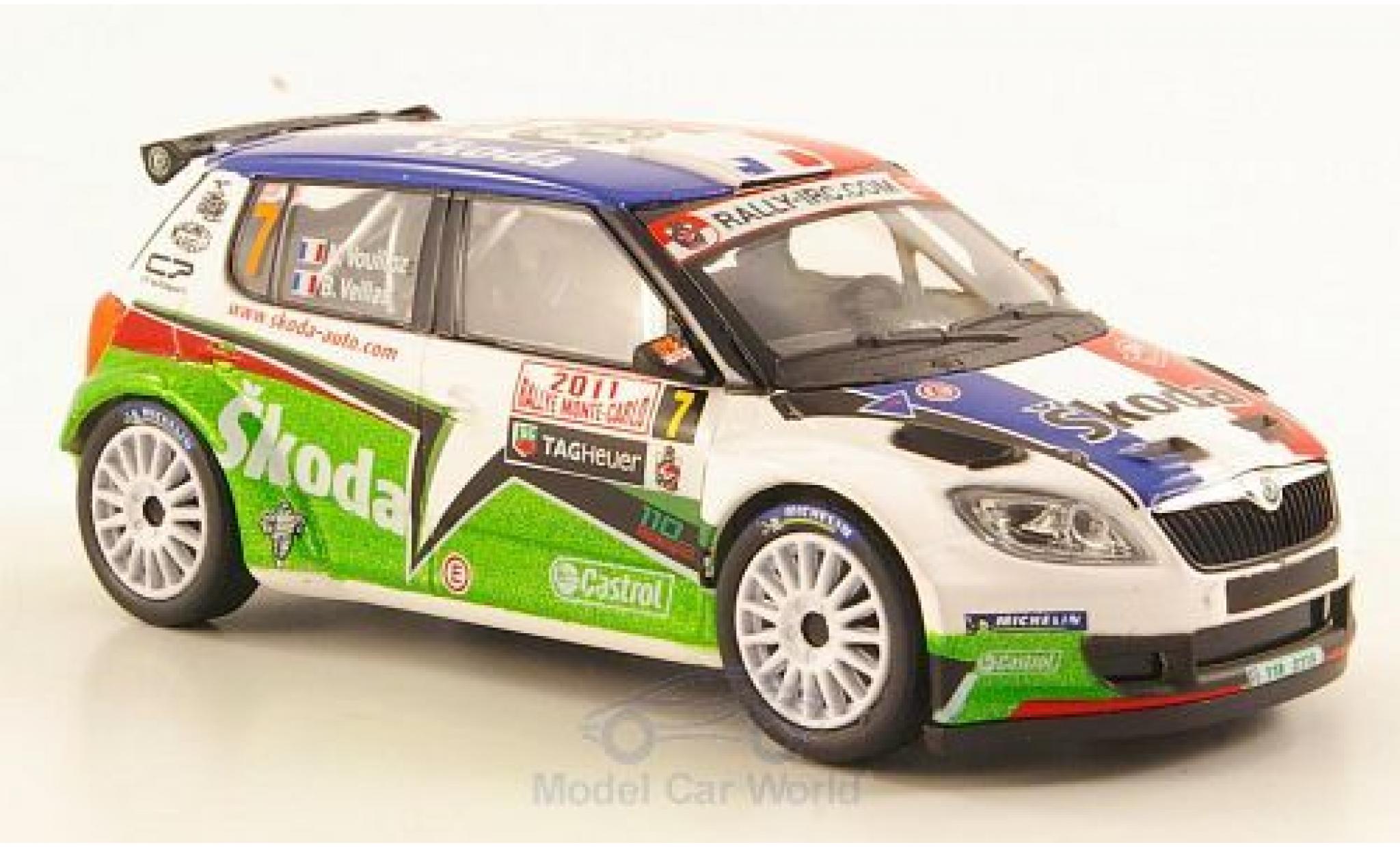 Skoda Fabia 1/43 Abrex S2000 No.7 Rallye Monte-Carlo 2011 Vouilloz modelauto
