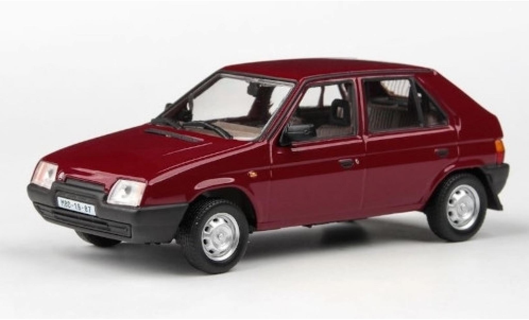 Skoda Favorit 1/43 Abrex 136L rood 1988 modelauto