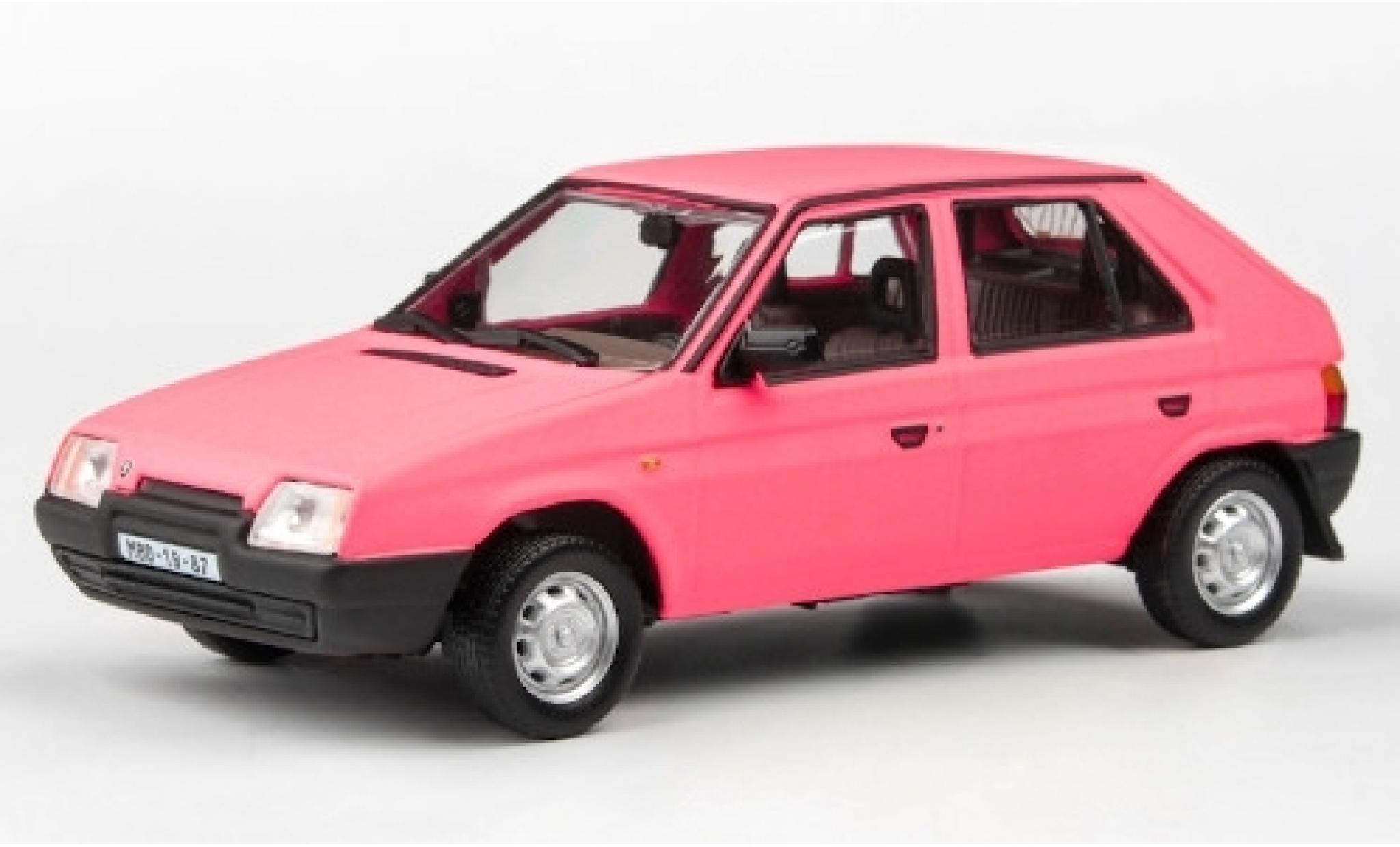 Skoda Favorit 1/43 Abrex 136L matt-roze 1988 modelauto